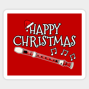 Christmas Recorder Player Woodwind Musician Xmas 2022 Sticker